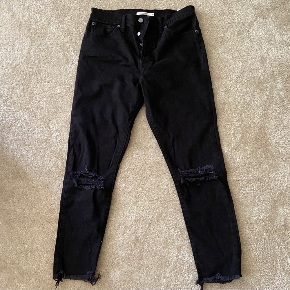 Black ripped jeans